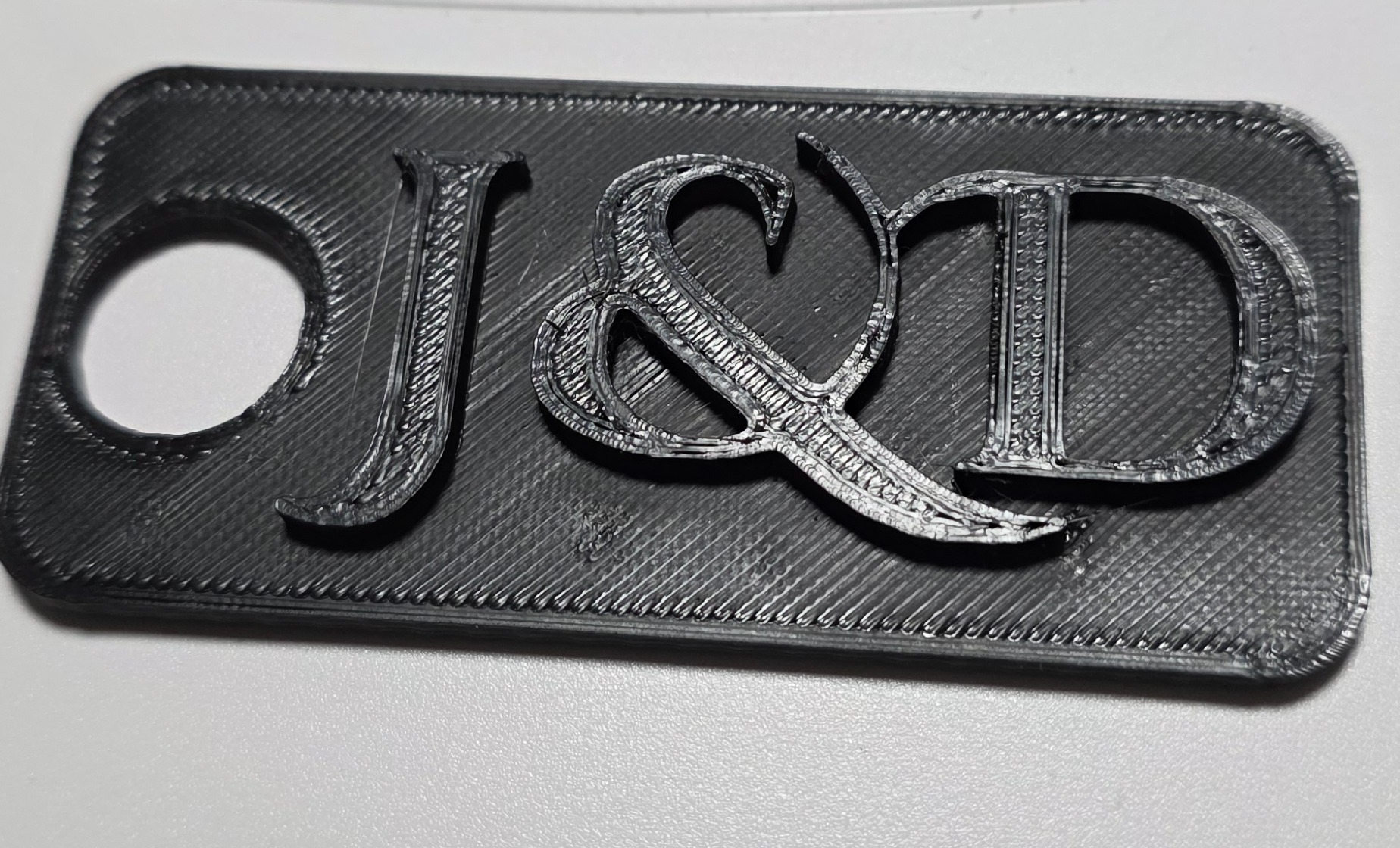 3D Printed Keychain — J&D PETG
