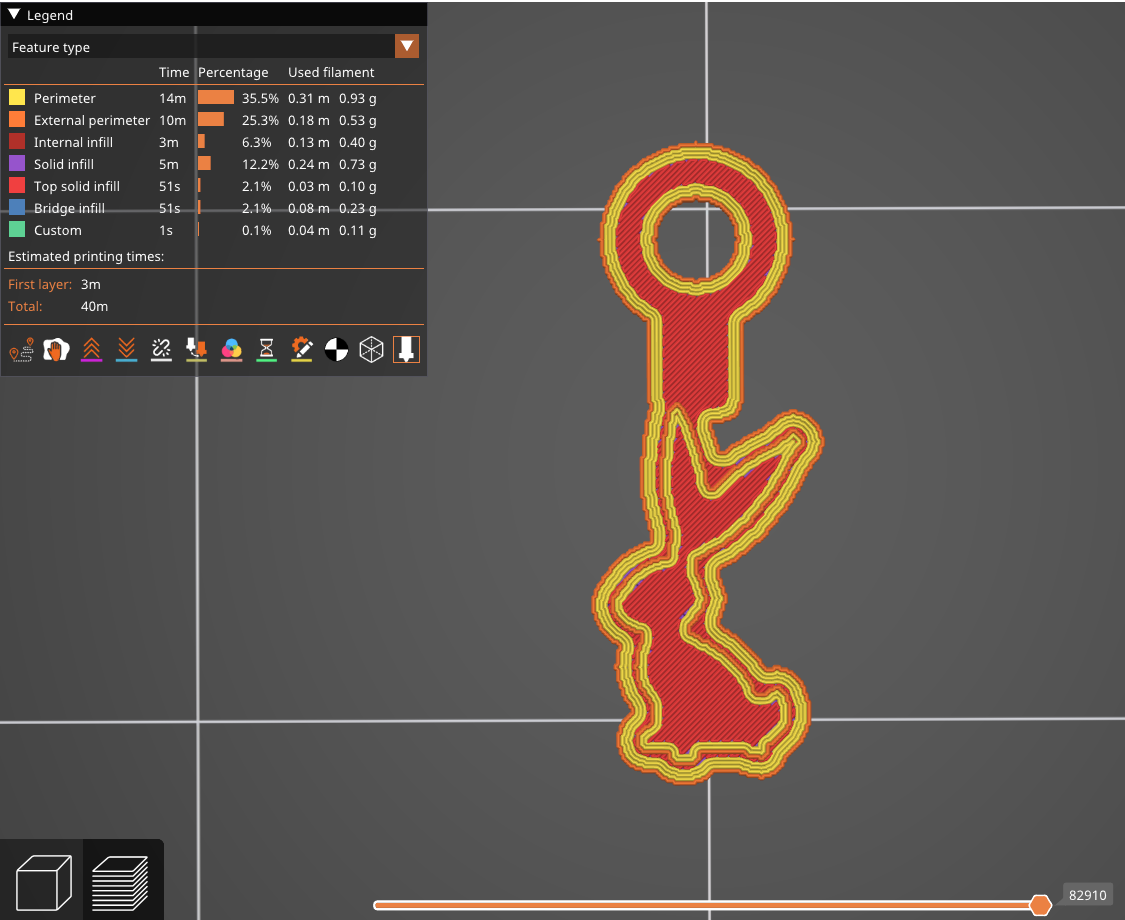 Bunny Keychain Cutout — 3D Print sample