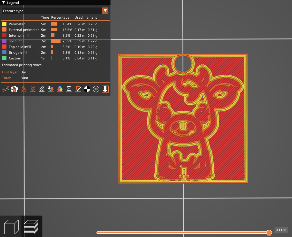 Cow Keychain Engraved — 3D Print sample