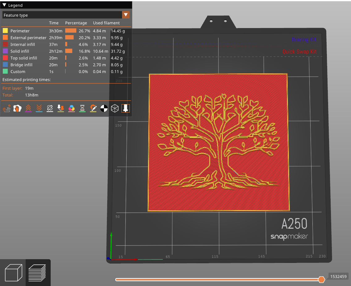 Tree of Life Plaque Relief — 3D Print sample