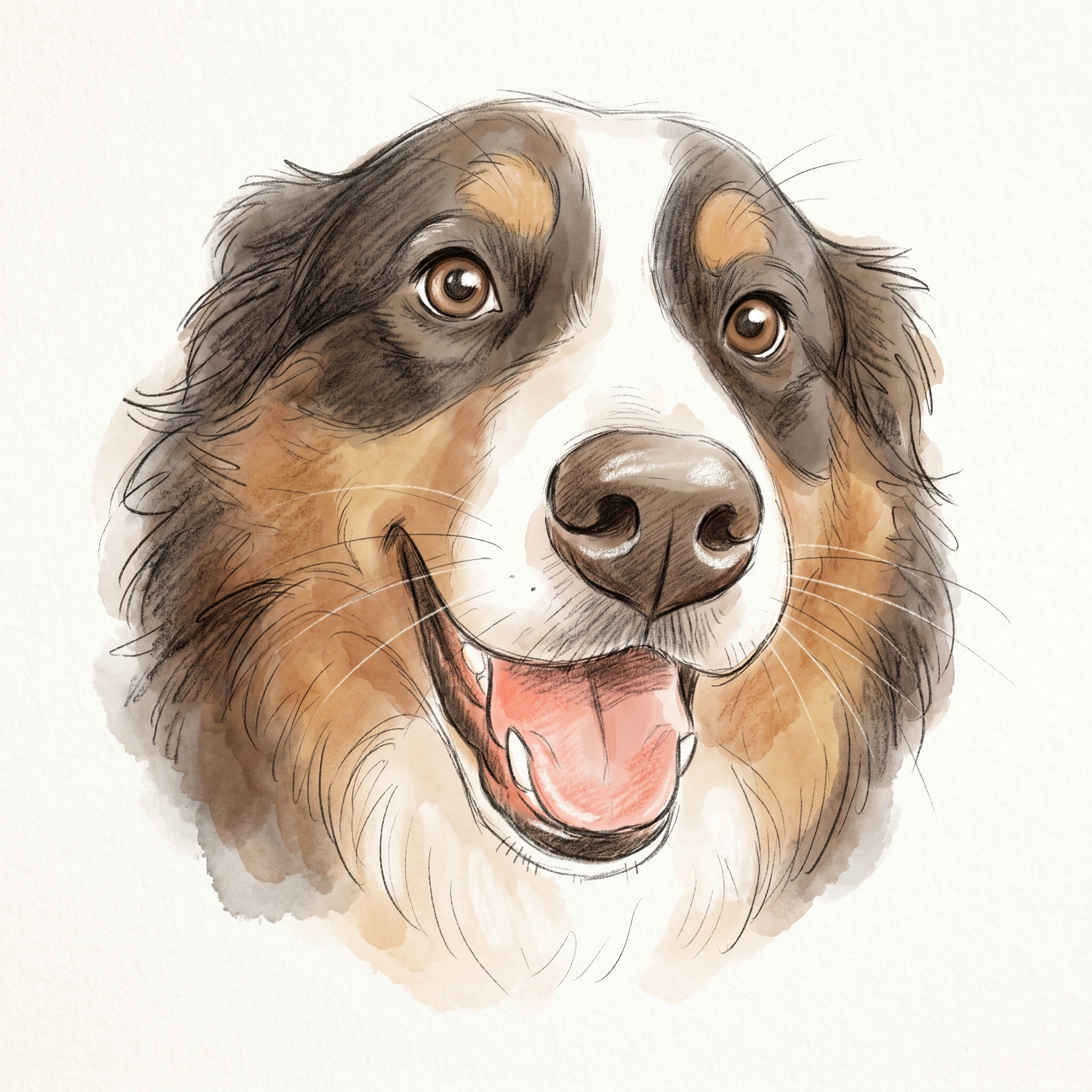 Sweet Boy — Watercolor Sketch by Photo Forge